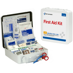 First Aid Only 50-Person Metal Contractor First Aid Kit, White
