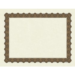 Great Papers! Metallic Border Certificates, 8 1/2" x 11", Gold, Pack Of 100 Certificates