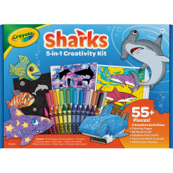 Crayola Shark 5-in-1 Art Kit, Shark Toys Alternative - 040760