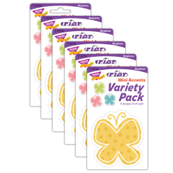 Trend Mini Accents, Garden Butterflies, 36 Accents Per Pack, Bundle Of 6 Packs