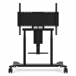 ViewSonic® Motorized Metal Trolley Cart For 55" to 86" Displays, 92-15/16"H x 26"W x 11"D, Black