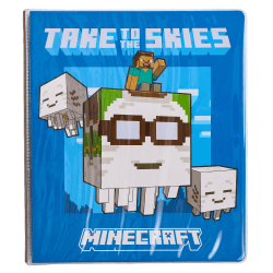 Minecraft 3-Ring Licensed 1 Inch Vinyl Binder, 11.5"H x 10"W, Quantity 1