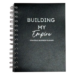 Miami Posh, LLC Weekly/Monthly Strategic Business Planner, 7" x 5", Black