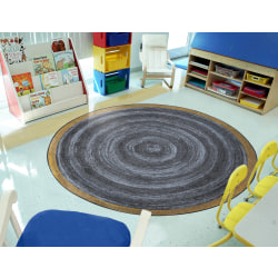 Joy Carpets® Feeling Natural™ Kids' Round Area Rug, 7-29/50' x 7-29/50', Slate