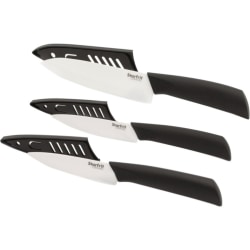 Starfrit Set of Ceramic Knives - Knife Set - 1 x Paring Knife, 1 x Utility Knife, 1 x Chef's Knife - Cutting, Paring - Dishwasher Safe - Ceramic
