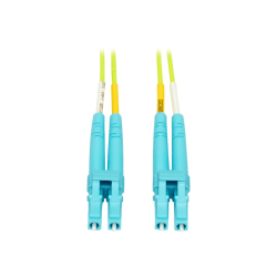 Eaton Tripp Lite Series 100G Duplex Multimode 50/125 OM5 Fiber Optic Cable, Lime Green, LC/LC, 1 m (3.3 ft.) - Patch cable - LC multi-mode (M) to LC multi-mode (M) - 1 m - fiber optic - duplex - 50 / 125 micron - IEEE 802.3ae/OM5 - lime green