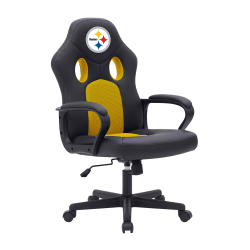Imperial NFL Vision Faux Leather/Mesh High-Back Computer Gaming Chair, Pittsburgh Steelers