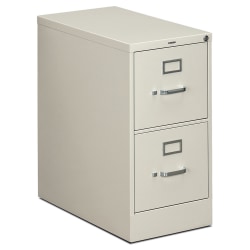HON® 310 26-1/2"D Vertical 2-Drawer Legal-Size File Cabinet, Light Gray