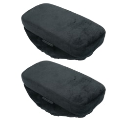 Mind Reader Arm Rests, 1-1/2"H x 9-1/2"W x 4-1/2"D, Black, Pack Of 2 Arm Rests