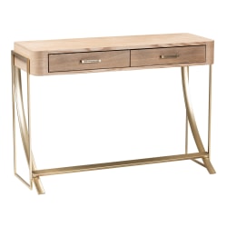 Baxton Studio Contemporary Console Table, 29-1/2"H x 42-1/2"W x 16-1/8"D, Gold/Natural