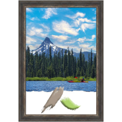 Amanti Art Picture Frame, 23" x 33", Matted For 20" x 30", Bark Rustic Char Narrow