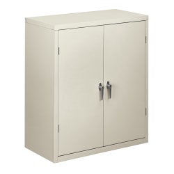 HON® Brigade® Storage Cabinet, 2 Adjustable Shelves, 41 3/4"H x 36"W x 18 1/4"D, Light Gray