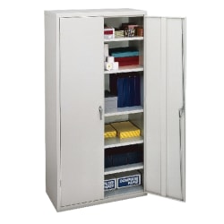 HON® Brigade 5-Shelf Storage Cabinet, Adjustable Shelves, 72"H x 36"W x 24-1/4"D, Light Gray