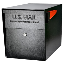 Mail Boss™ Curbside Locking Mailbox, 13 3/4" x 11 1/4" x 21", Black