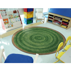Joy Carpets® Feeling Natural™ Kids' Round Area Rug, 7-29/50' x 7-29/50', Pine