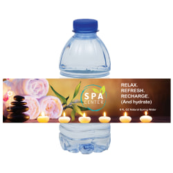 Custom Printed Full-Color Water Bottle Labels, 2-3/8" x 9" Rectangle, Box Of 125 Labels