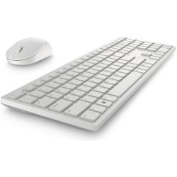 Dell Pro KM5221W Keyboard & Mouse - USB Plunger Wireless 2.40 GHz Keyboard - White - USB Wireless Mouse - Optical - 4000 dpi - White - Volume Control, Mute Hot Key(s) - AA