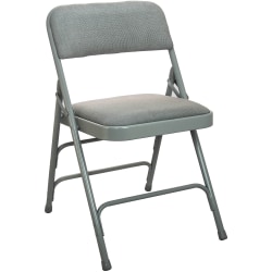 Flash Furniture Advantage Padded Metal Folding Chairs, Gray, Pack Of 2 Chairs