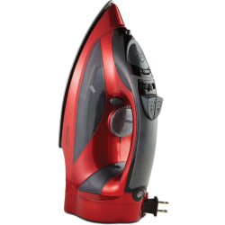 Brentwood MPI-59R Non-Stick Steam Iron with Retractable Cord, Red - 1200 W - Red