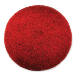 SC Johnson Professional EZ CARE Heavy Duty Scrub Pad, 13" Diameter, Red/Gray, 5/Carton