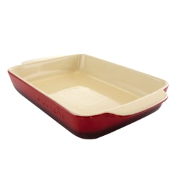 Crock-Pot Artisan 4-Quart Stoneware Bake Pan, Red