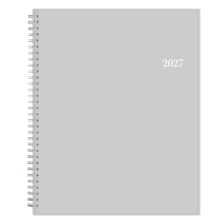 2027 Blue Sky Passages Solid Gray 1 Weekly/Monthly Planning Calendar, 8.5x11, 0%, PP, Jan-Dec, RY27