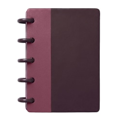 TUL® Mini Discbound Notebook With Soft-Touch Cover, Narrow Ruled, 60 Sheets, 5" x 3-1/2", Purple/Pink