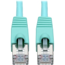 Tripp Lite Cat6a Snagless Shielded STP Patch Cable 10G, PoE, Aqua M/M 20ft - First End: 1 x RJ-45 Male Network - Second End: 1 x RJ-45 Male Network - 1.25 GB/s - Patch Cable - Shielding - Aqua