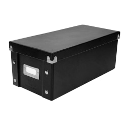 IdeaStream Snap-N-Store Cardboard DVD Storage Boxes, 2-3/4" x 8-1/2" x 17", Black, Pack Of 2 Boxes
