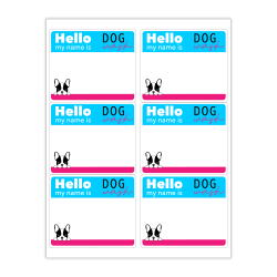 Custom Printed 3-Color Laser Sheet Labels And Stickers, 3-1/3" x 4" Rectangle, 6 Per Sheet, 100 Sheets Per Box