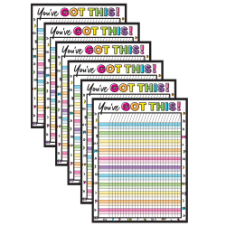 Carson Dellosa Education Incentive Chart, Kind Vibes 17" x 22", Pack Of 6