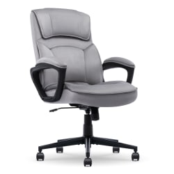 Serta® Comfort Classic Ergonomic Fabric High-Back Executive Office Chair, Gray