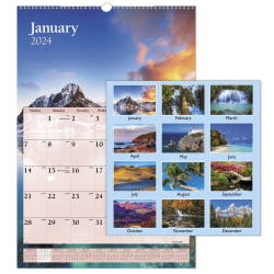 2024 AT-A-GLANCE® Scenic Monthly Wall Calendar, 15-1/2" x 22-3/4", January To December 2024, DMW20128