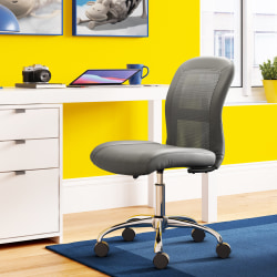Serta® Essentials Mid-Back Computer Chair, Productivity Gray/Chrome