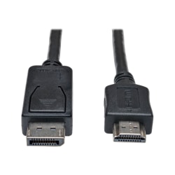 Tripp Lite DisplayPort To HD Cable Adapter, 3', Black