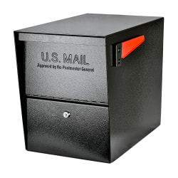 Mail Boss™ Package Master Locking Mailbox, 16 1/2"H x 12"W x 21 1/2"D, Black