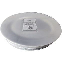 Hoffman Vertex China Ceramic Argyle Collection Rolled Edge Platters, 11-1/2", Bright White, Case Of 12 Platters