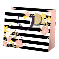 Lady Jayne Gift Bag With Tissue Paper And Hang Tag, Medium, Pink Florals
