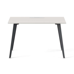 Branch Furniture Office Desk, 48" x 24", White/Charcoal