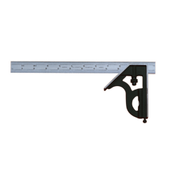 11H Series Combination Squares, 4 1/2 x 12, 1/64 in @ 1 in 64ths, Iron/Steel