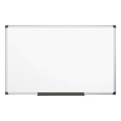 MasterVision® Maya Gold Ultra Magnetic Dry-Erase Whiteboard, 48" x 72", Aluminum Frame With Silver Finish
