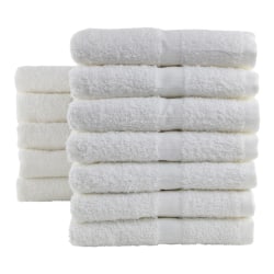 1888 Mills Durability Cotton Hand Towels, 16" x 27", White, Pack Of 120 Towels