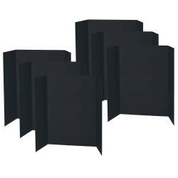 Pacon Presentation Boards, Single Wall, 36"H x 24"W x 12"D, Black, Pack Of 6 Boards