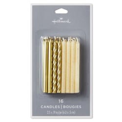 Hallmark Assorted Gold Birthday Candles Pack