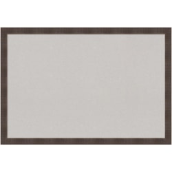 Amanti Art Rectangular Non-Magnetic Cork Bulletin Board, Gray, 38" x 26", Whiskey Brown Rustic Wood Frame