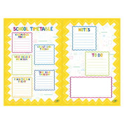 Crayola Peel & Stick Dry-Erase Decals, School Timetable + Memo Sheet, 17-1/2" x 23-1/2", Set Of 2 Decals