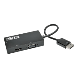Tripp Lite Displayport 1.2 To VGA / DVI / HDMI Adapter, Black, Pack Of 50