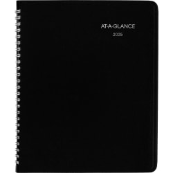 2025 AT-A-GLANCE® DayMinder® Column-Style Weekly Planner, 7" x 8-3/4", Black, January 2025 To December 2025, G59000