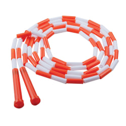 Champion Sports Plastic Segmented Jump Ropes, 10', Orange/White, Pack Of 6 Ropes