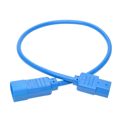 Eaton Tripp Lite Series PDU Power Cord, C13 to C14 - 10A, 250V, 18 AWG, 2 ft. (0.61 m), Blue - Power extension cable - IEC 60320 C14 to power IEC 60320 C13 - AC 100-250 V - 10 A - 2 ft - blue